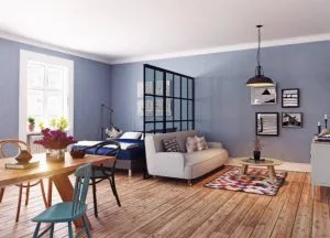 Tilanjakaja yksiöön tuo ilmettä.